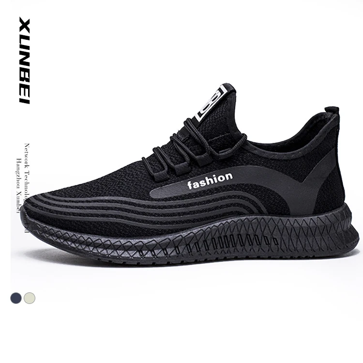 2021 trendy fashion New Design Lace-up Men Sport Male Running Chaussures mesh fly knitted running sport Shoes Sneakers For Men