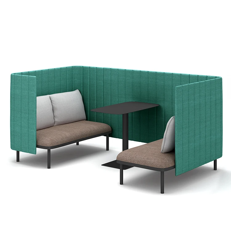 High Partition Back Soundproof Private Chatting Reception Lounge Sofa Seating Waiting Rooms Modern Office Sofa Meeting Pod