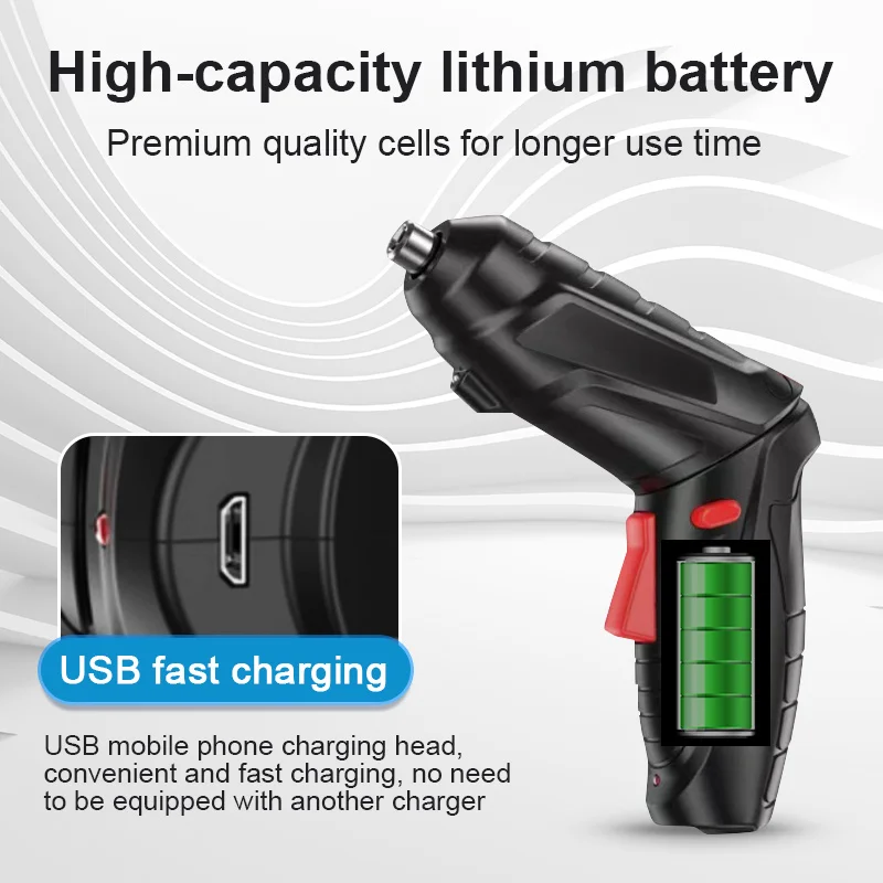 HENGLAI мини-беспроводная отвертка USB зарядка многофункциональная дрель бытовой набор электропитания инструменты «DIY»