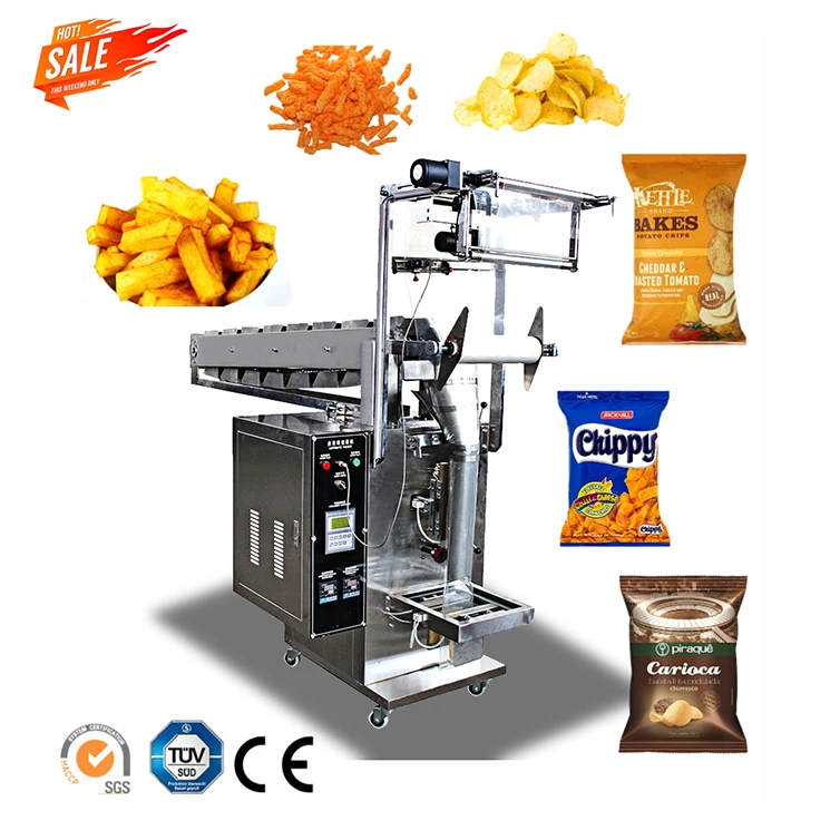 High precision automatic electronic scale candy chips snack packing machine with Chain Bucket