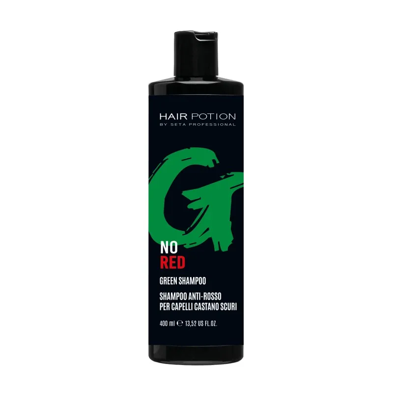 Hair Potion Green Shampoo 400ml Anti-Ross Grapefruit Extract Hemp Oil For Dark Brown Hair