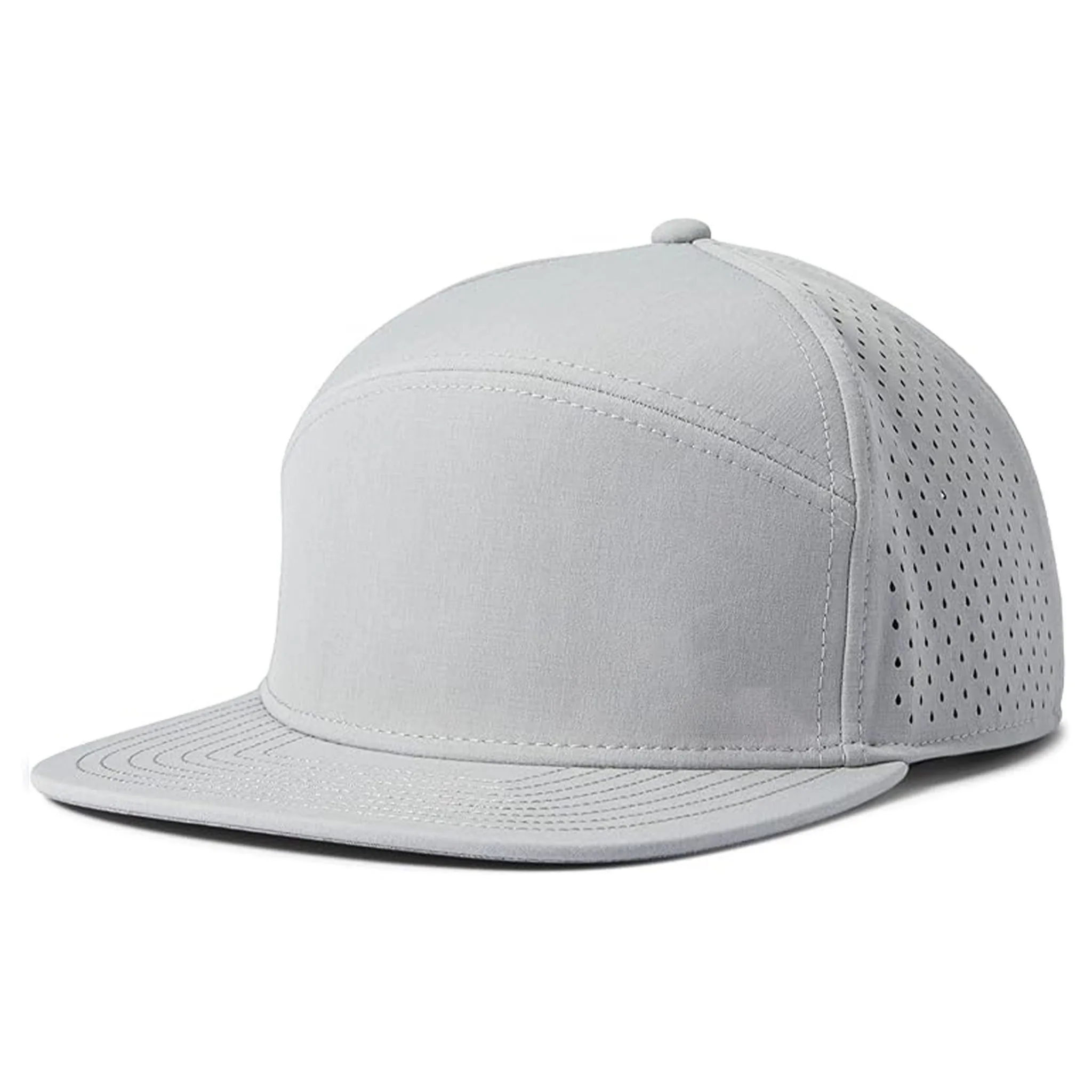 Custom Pattern waterproof quick Dry Olive Flat Brim hydro performance laser hole perforated brand golf snapback gorra caps hats