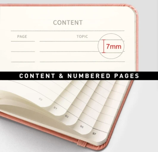 Custom Wholesale Mini Hardcover Notebook with 160 Numbered Pages College Ruled Notebook