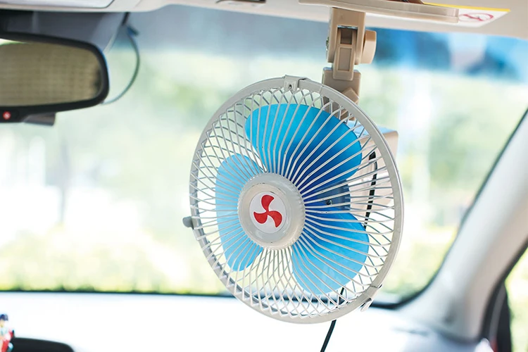 Car ventilation fan 12v 24v dc automotive oscillating cooler portable mini electrical truck car cooling fans
