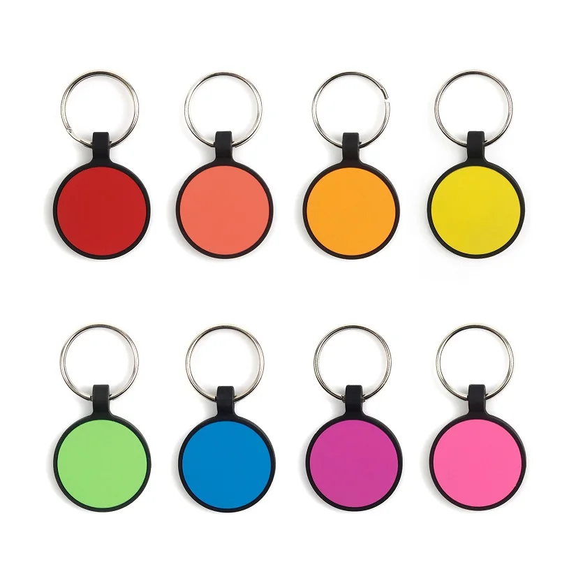 Good Quality Round Shape Silicone Dog ID Tag Soft Personalized Dog ID Tags