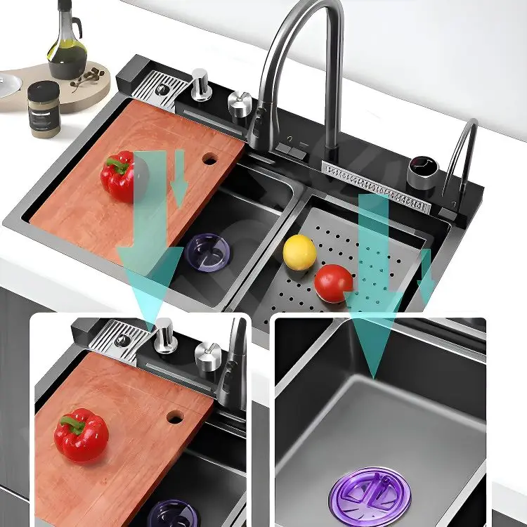 china custom 2023 modernos tarja para cocina kitchen sinks fregadero acero inoxidable sink kitchen con escurridor for spain