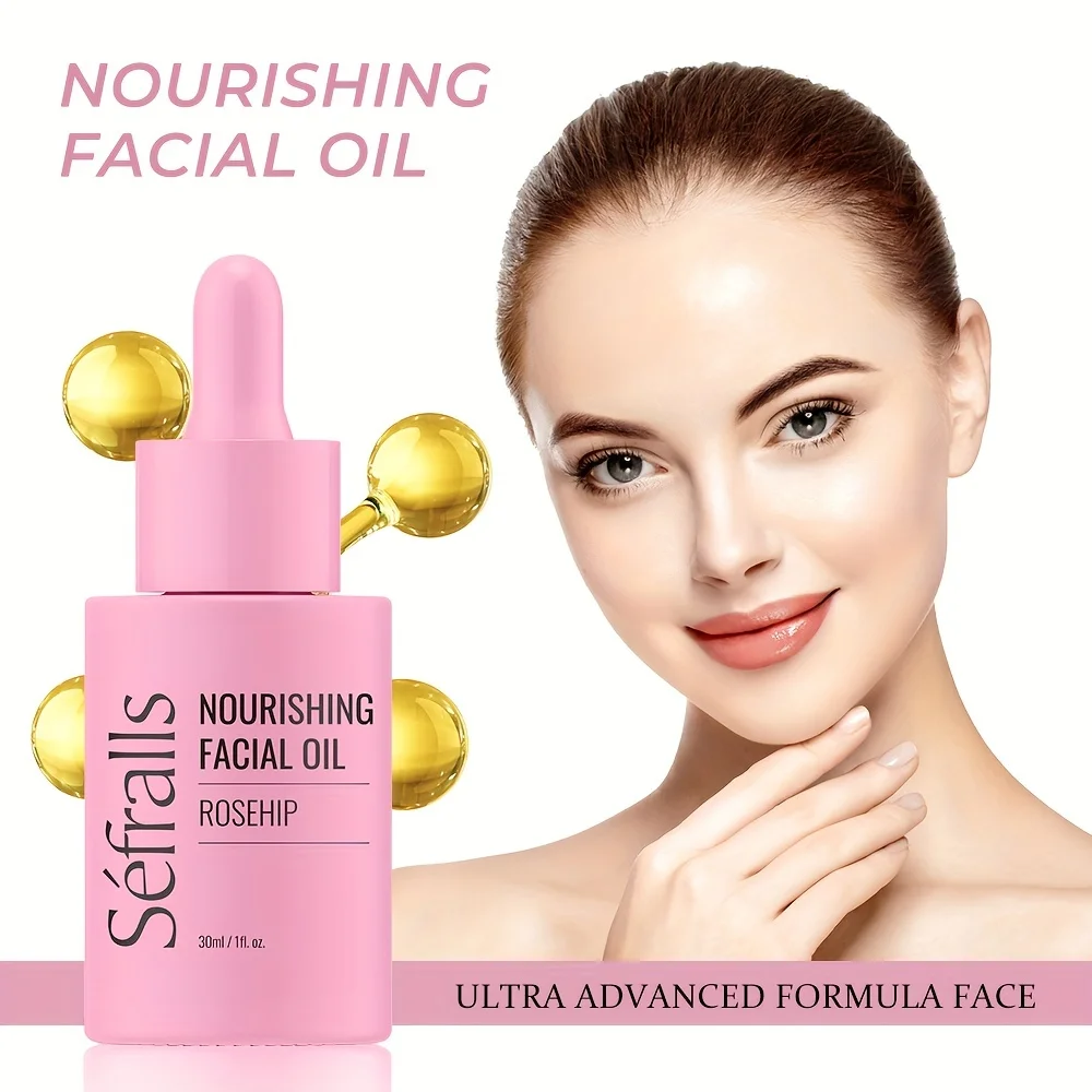 Rosehip Face Essence Oil Soothing Plant Extract Firming Skin Facial Massage Moisturizing Skincare Facial Serum Repairs Dry Skin