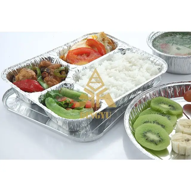 Oversize Rectangle Thickened Crayfish Paper Wrapped Fish Baked Eggplant Tin Foil Plate Large Aluminum Take-Out Meal Box