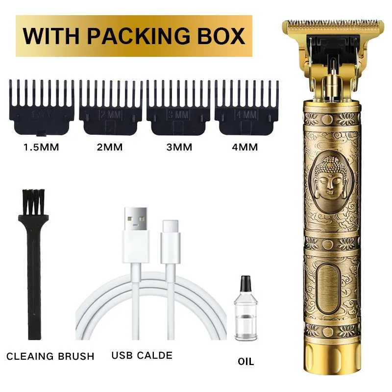 Wholesale Cordless Hair Trimmer USB T9 Hair Trimmer Hair Clipper Professional Man Maquinas De Cortar Cabello Barber Vintage