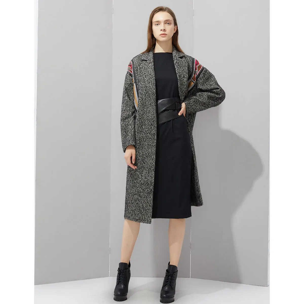 Fashion handmade series ALIOEM high-quality handmade sheepskin, wool coat custom factory(FGWCA90032)