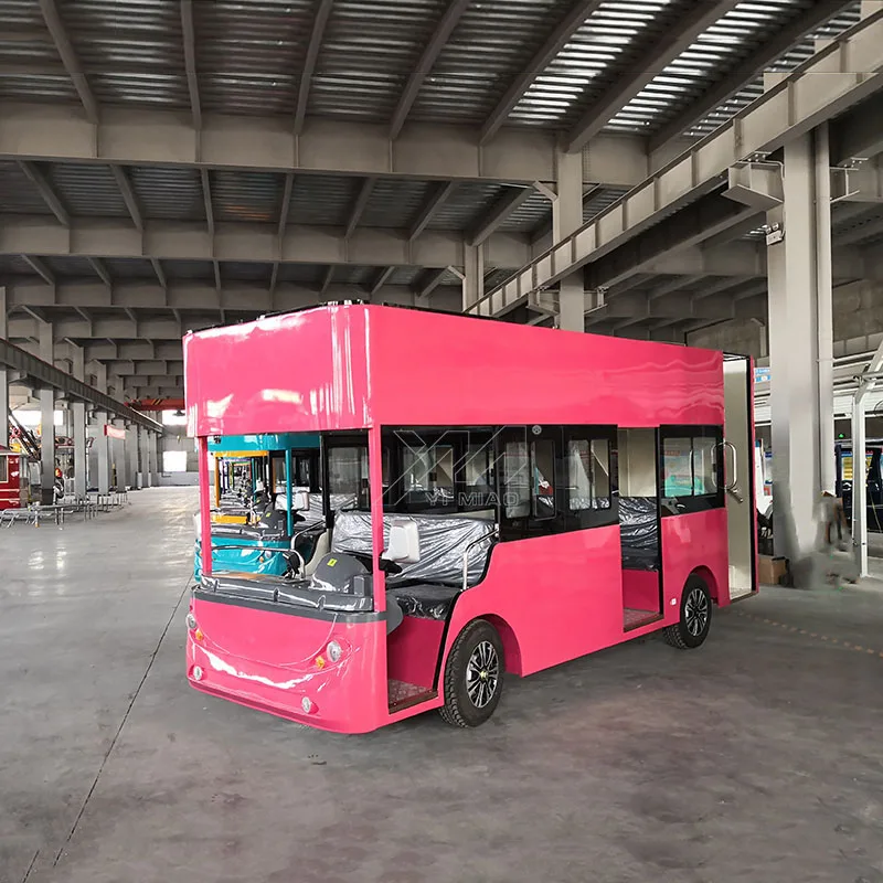 Factory sale tourism electric battery 17 seats open seat car audio entertainment