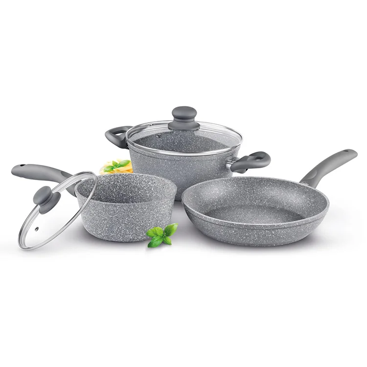 Aluminum Granite Coating Neoflam Cooking Pots Cookware Set Cooking Set Frying Pan Pots