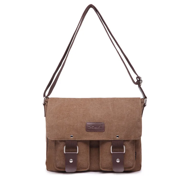 Vintage travel student messenger shoulder bag man cross body canvas bags crossbody men