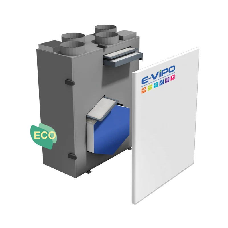 E-VIPO рекуперации энергии обход ERV вентиляции с Freecooling теплообмен противотечения рекуператор
