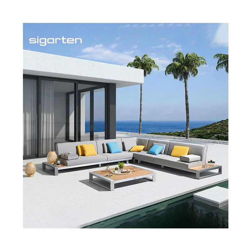 High End Sectional Modern Luxury Hotel Outdoor Sofa Set Garden Furniture