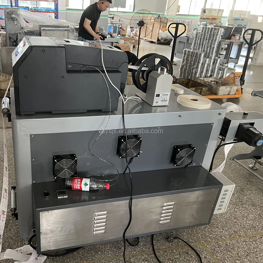 JSM-110 Garment Wash Care Label Printing Machine For Satin Ribbon, Nylon Taffeta, Cotton Tape CMYK Digital Label Printer