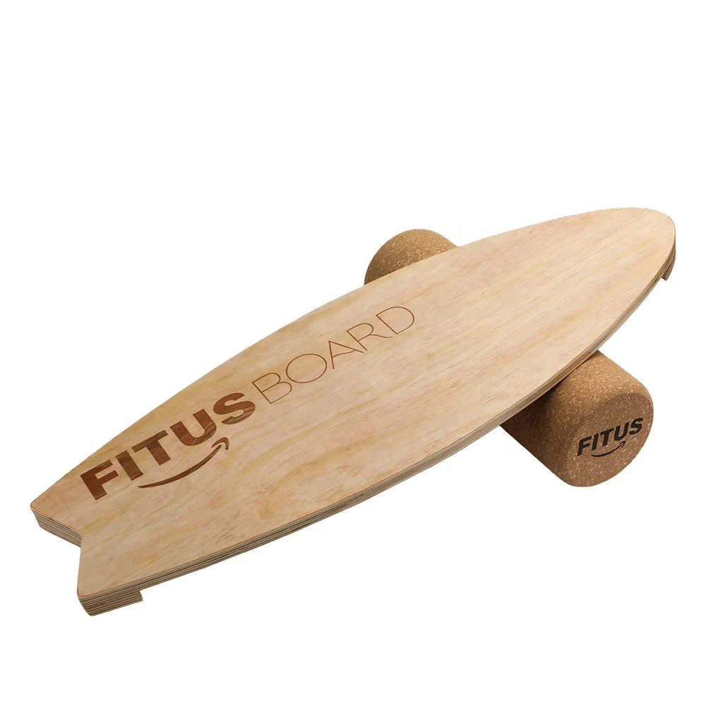 FITUS Seesaw Board For Skate and Surfing Exercise Wooden Balance Board