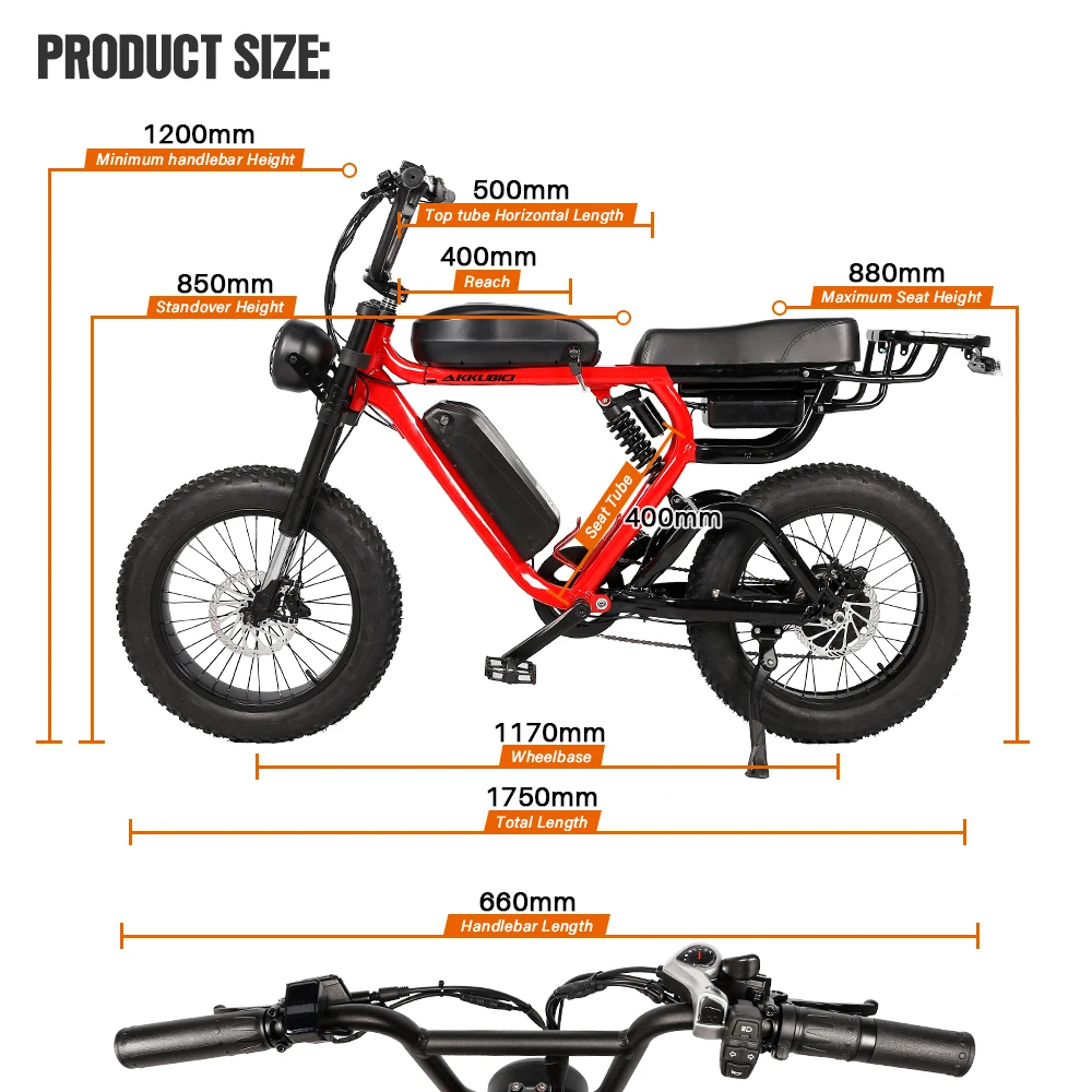 Akkubici bafang 48v 750w 1000w full suspension retro vintage e bike ebike dirt mountain fat tire bicycle electric bike