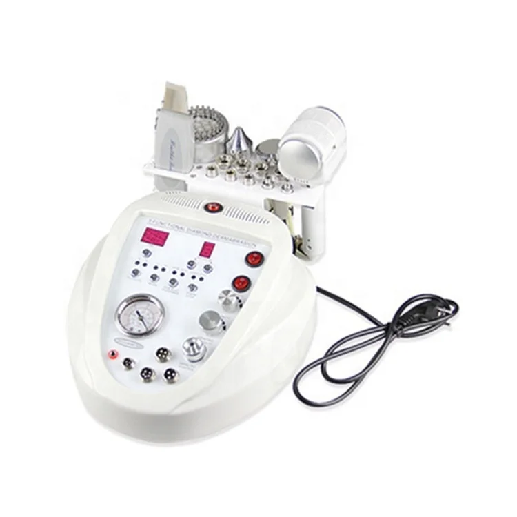 Portable 5 In 1 Microcurrent LED Photon Therapy Ultrasonic Diamond Microdermabrasion Machine for Face Lifting