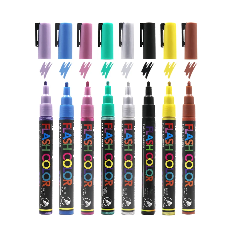 Any Surface Non Toxic CD Permanent Metallic Premium Acrylic Paint Pens