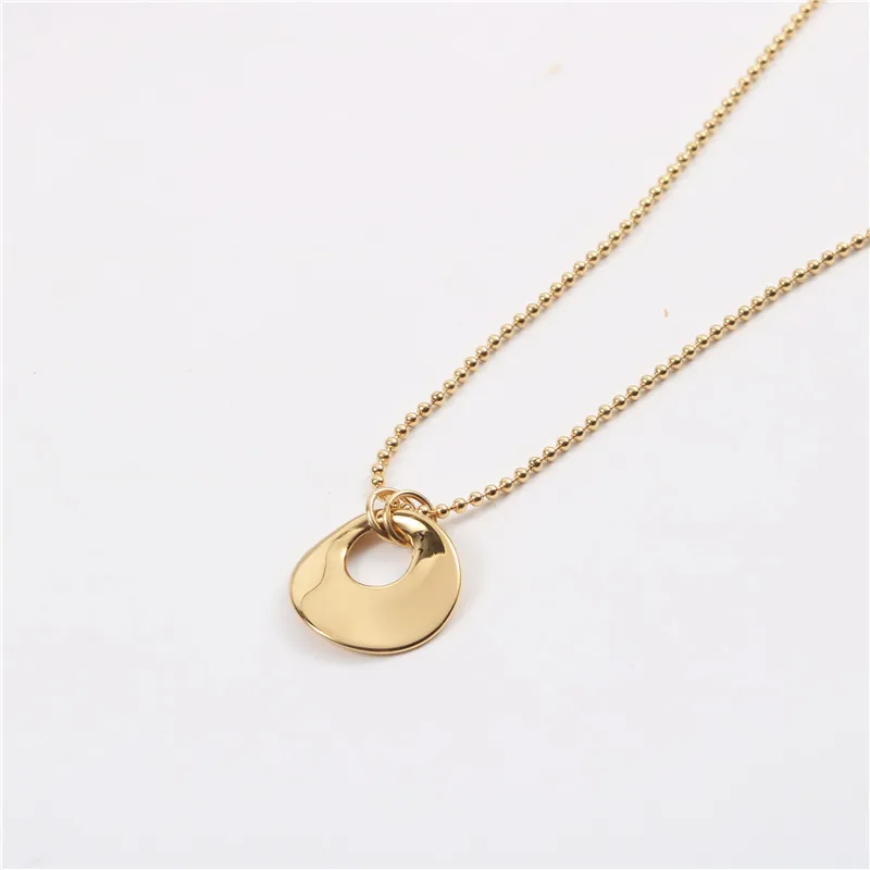 Jewelry Gold Plated Classical Siren Pendant Beads Chain Necklace Stainless Steel Jewelry Wholesale For Women