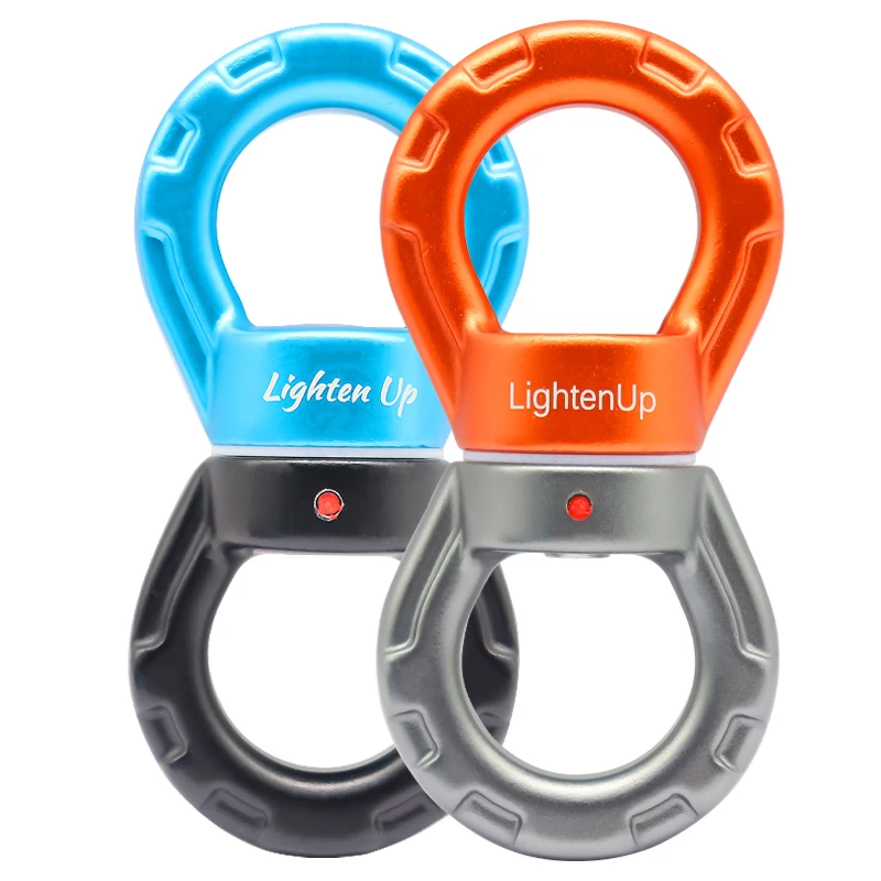 Safety Aluminum Alloy Triangular Rotational Device Hanging Swivel Hook Accessory 30KN 360 Degree Rope Swivel Connector