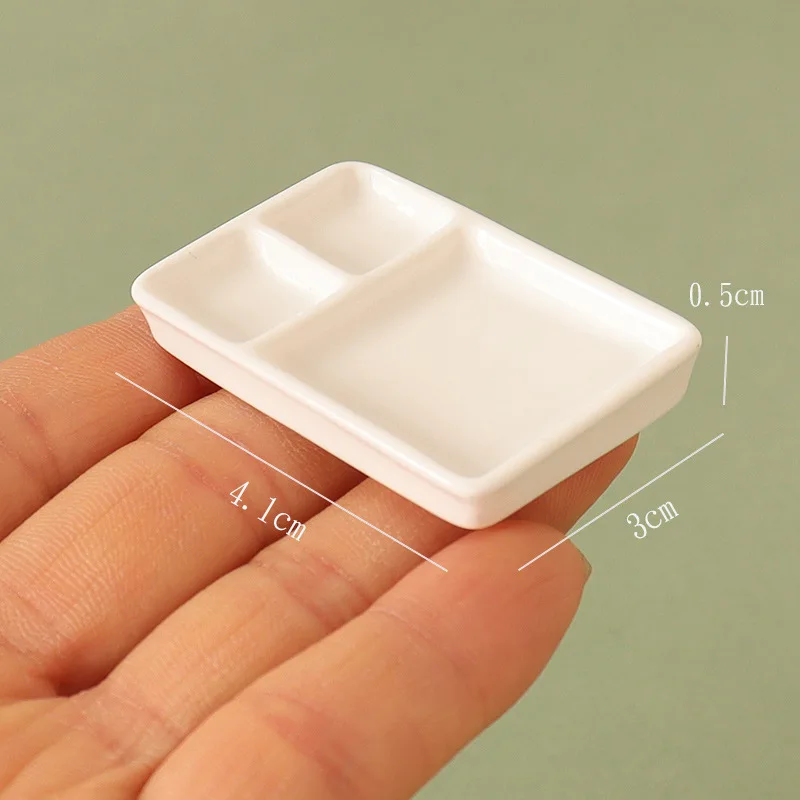 1/12 Scale Doll House Kitchen Accessory Dining Table Furniture Decoration Miniature Plate Multi style Tableware Dish