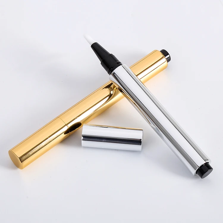 Wholesale 2.8ml Silver aluminum empty click lip oil cosmetic pen