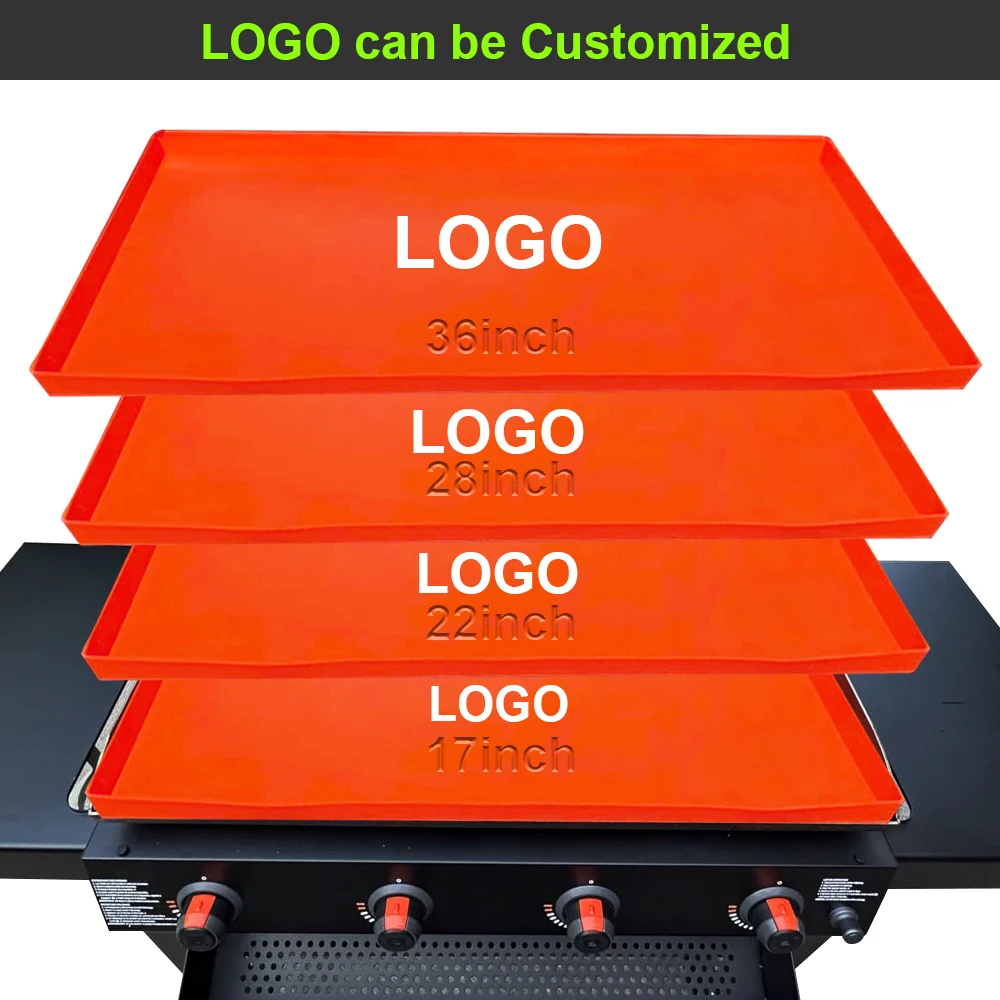 Food grade BBQ outdoor grillmatte grill protective mat 36inch silicone griddle mat cover for blackstone