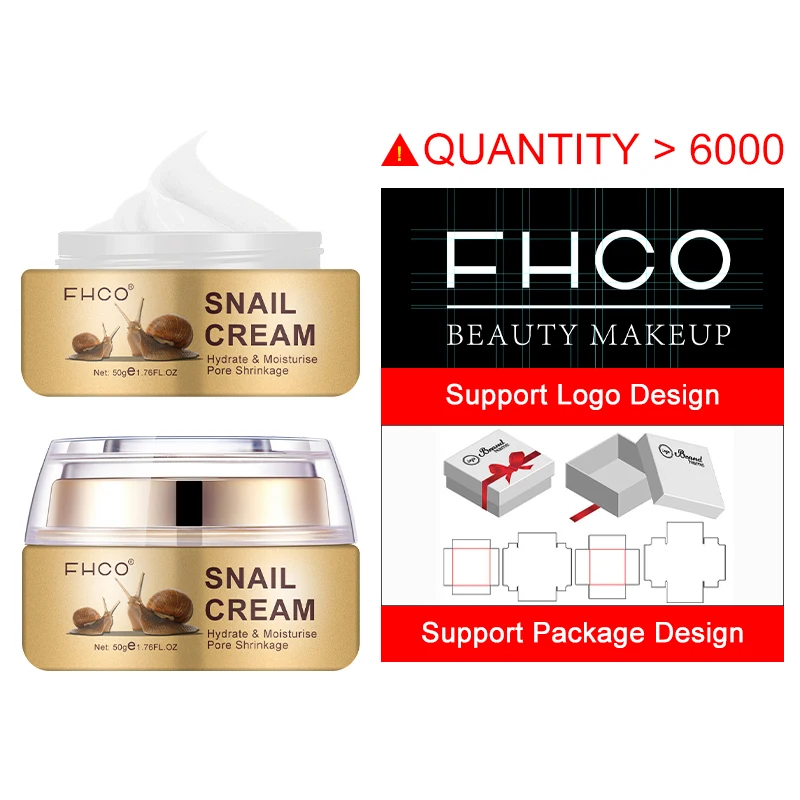 Custom Snail Skin Care Whitening Moisturizer Anti Aging Face Cream Snail 96 Mucin Power Essence For Face Cream
