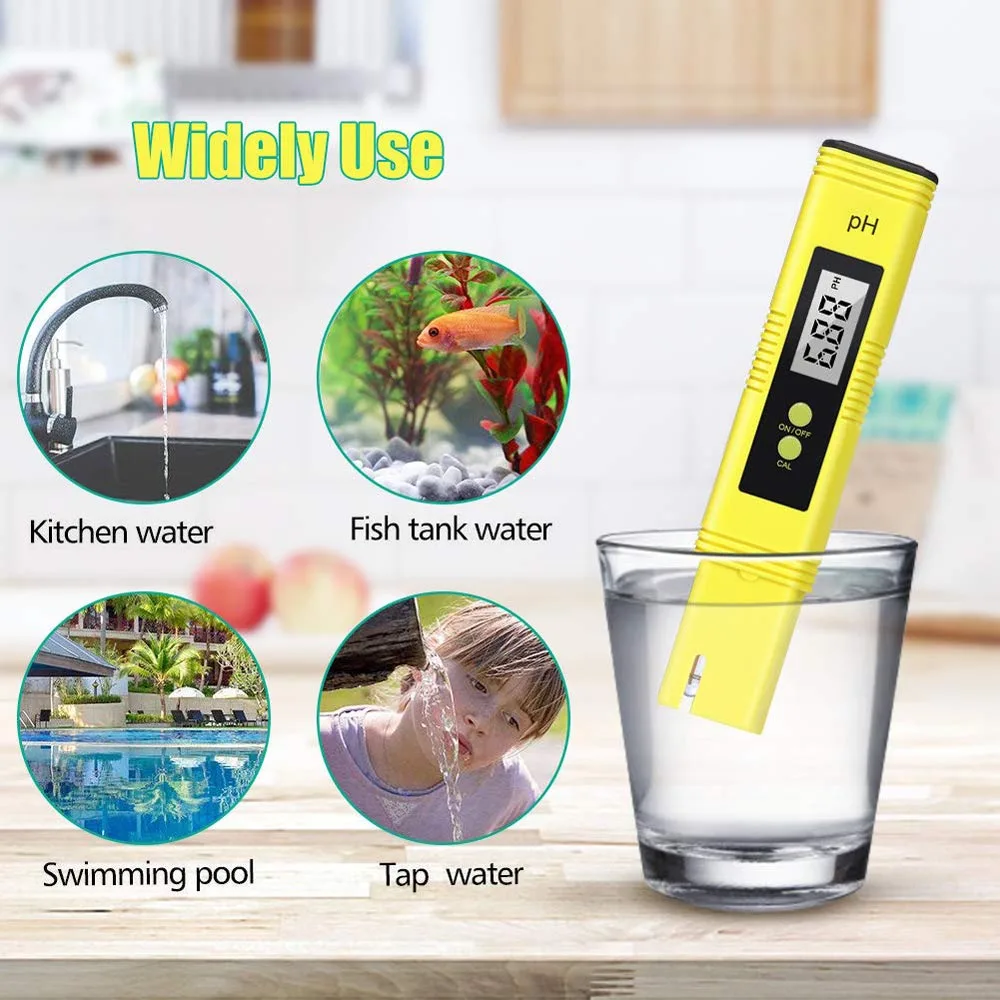 PH Tester Digital PH Meter, Professional PH Pen with 0.01 PH High Accuracy, 0-14 PH Measurement Range, Ideal Water PH10