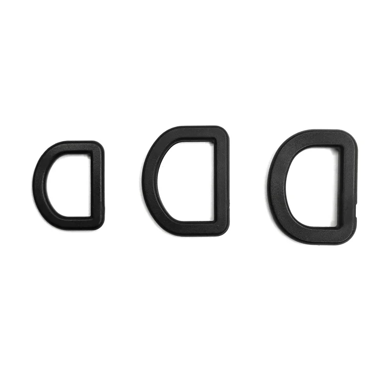 SAS Factory Price Black Plastic D-Ring Quality Black D Rings Loop Buckle