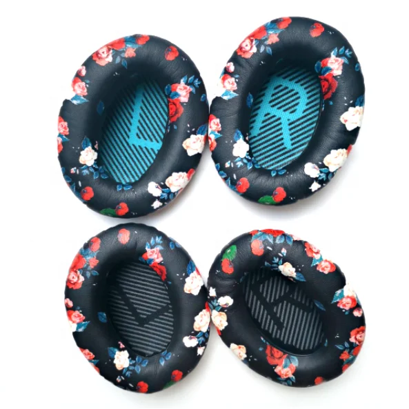 Free Shipping Printing Color Bose QC35 Replacement Ear Cushion Pads kit Compatible with Bose quietcomfort 35 ii Headphones