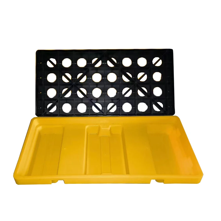 Heavy Duty Anti Spill Pallet 2 Drum 4Drum Anti Spill Ibc For Chemical Industrial Use Spill Containment Oil Pallet