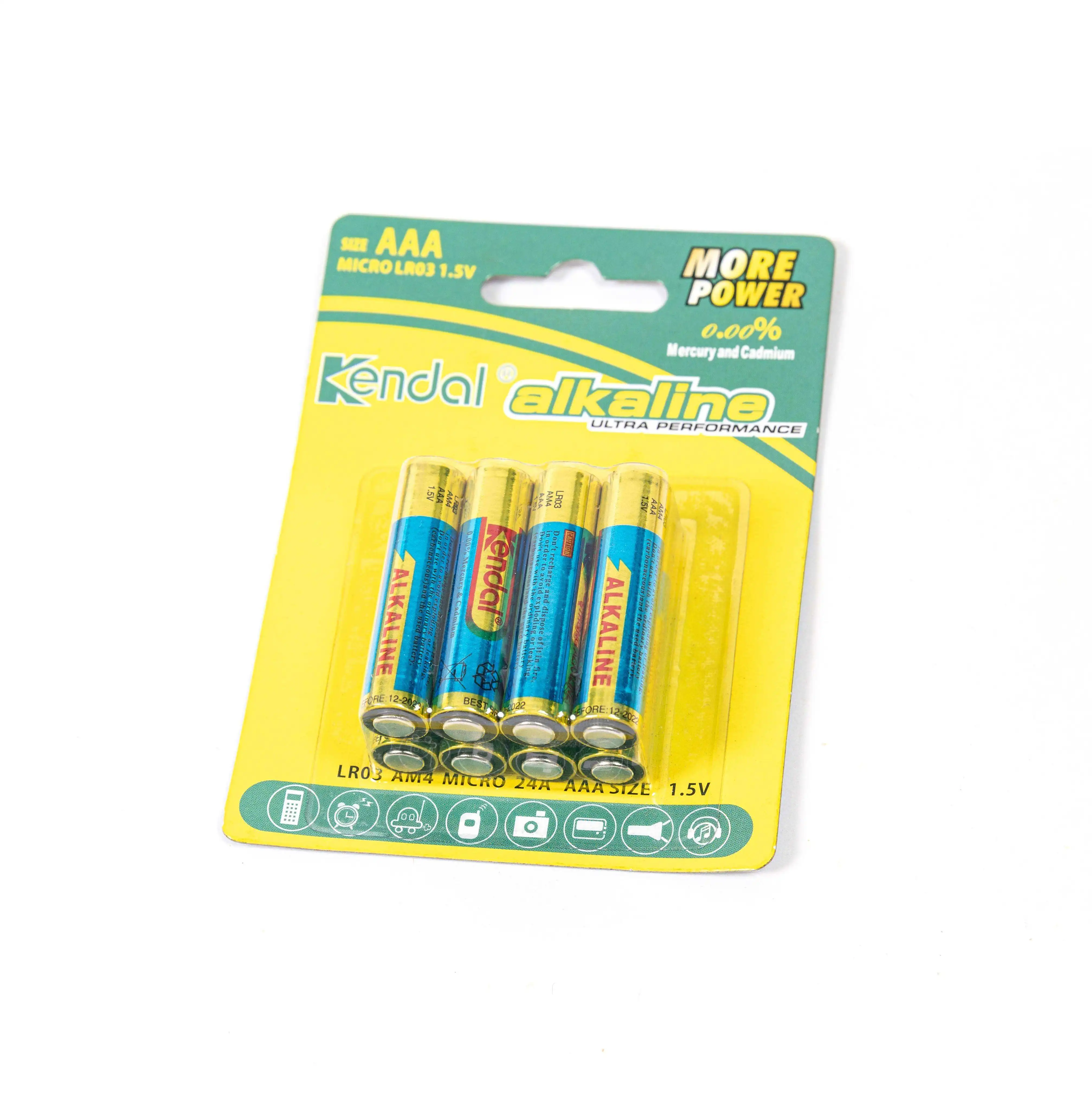 1.5V AAA LR03 Ultra Alkaline Battery Dry Cell Lr03 Am4 Aaa Am-4 Size Super Alkaline Battery Size 1.5 V Batteries Toys Kendal 1.5