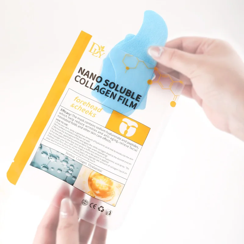 korean Highprime Pure nano Melting Water soluble Collagen forehead cheeks neck Films facial Face Mask skin care mask sheet