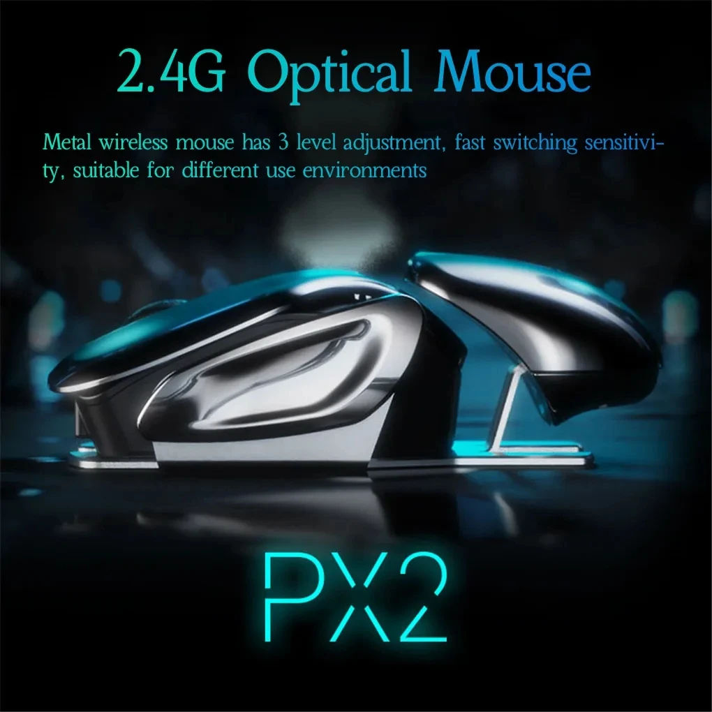 PX2 металла 2 4G Беспроводная перезаряжаемая Mute 1600 точек на дюйм мышь с 6 кнопками для портативных ПК компьютер игровой ноутбук дома и офиса водонепроницаемый коврик