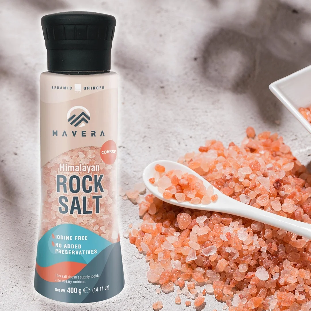 Натуральная Гималайская Розовая Соль 400 г с измельчителем, грубое зерно, 100% Органическая съедобная горная соль, чистый кристалл, кухонная шлифовальная машина