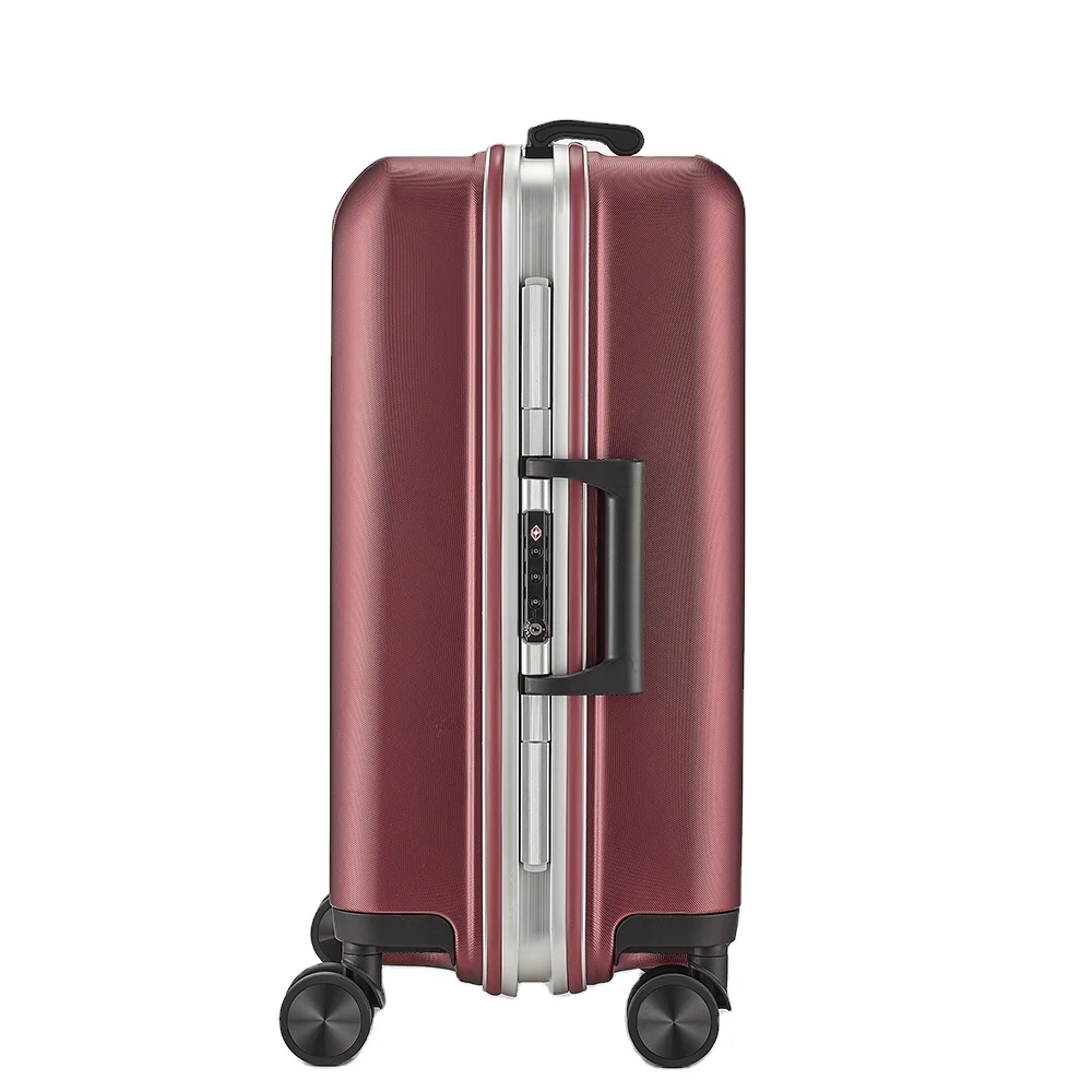 OEM comfort handle waterproof PC Tsa lock hardshell Aluminum Alloy business trolley suitcases luggage