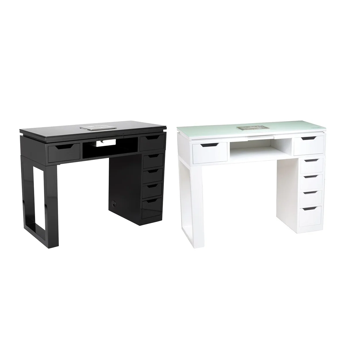 modern luxury Manicure Table - Piano Black or High Gloss White