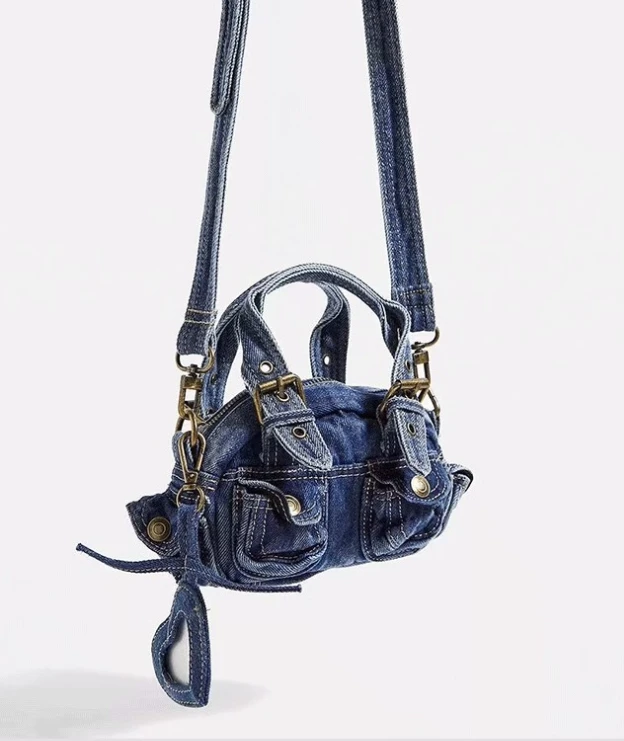 Trendy Fashionable Vintage Denim Handbags Personality Women Cute Denim Shoulder Bags Crossbody Bag