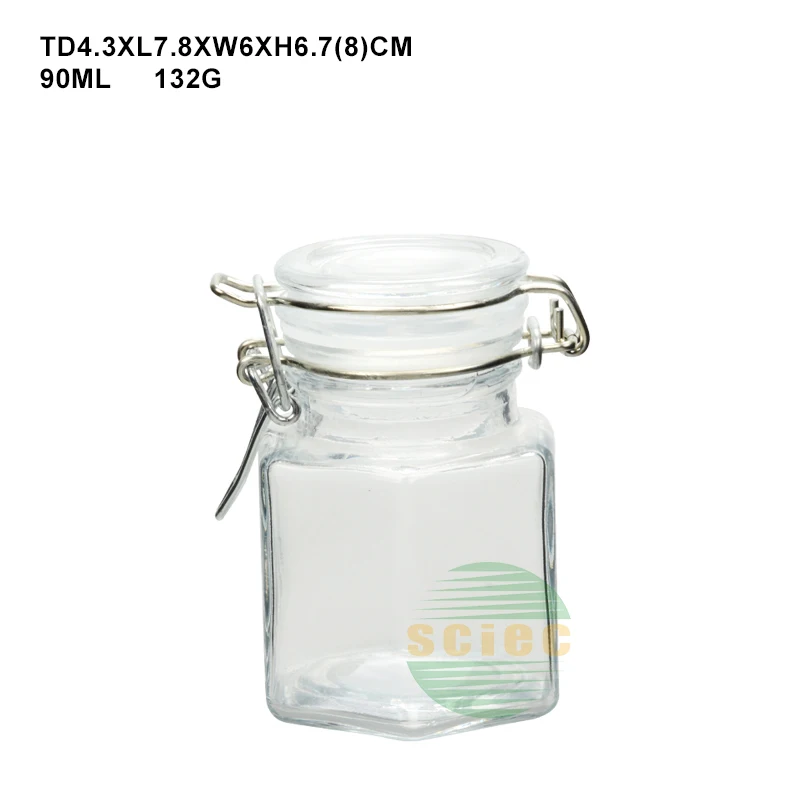 Wholesale 3oz glass spice jar with metal lid