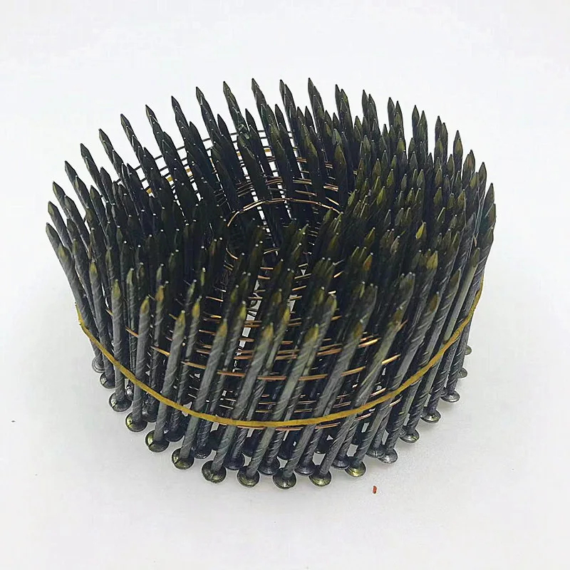 15 degree Screw Shank Coil Nails  High Quality Wholesale Pneumatic Use Coil Nail For Wood And Pallet