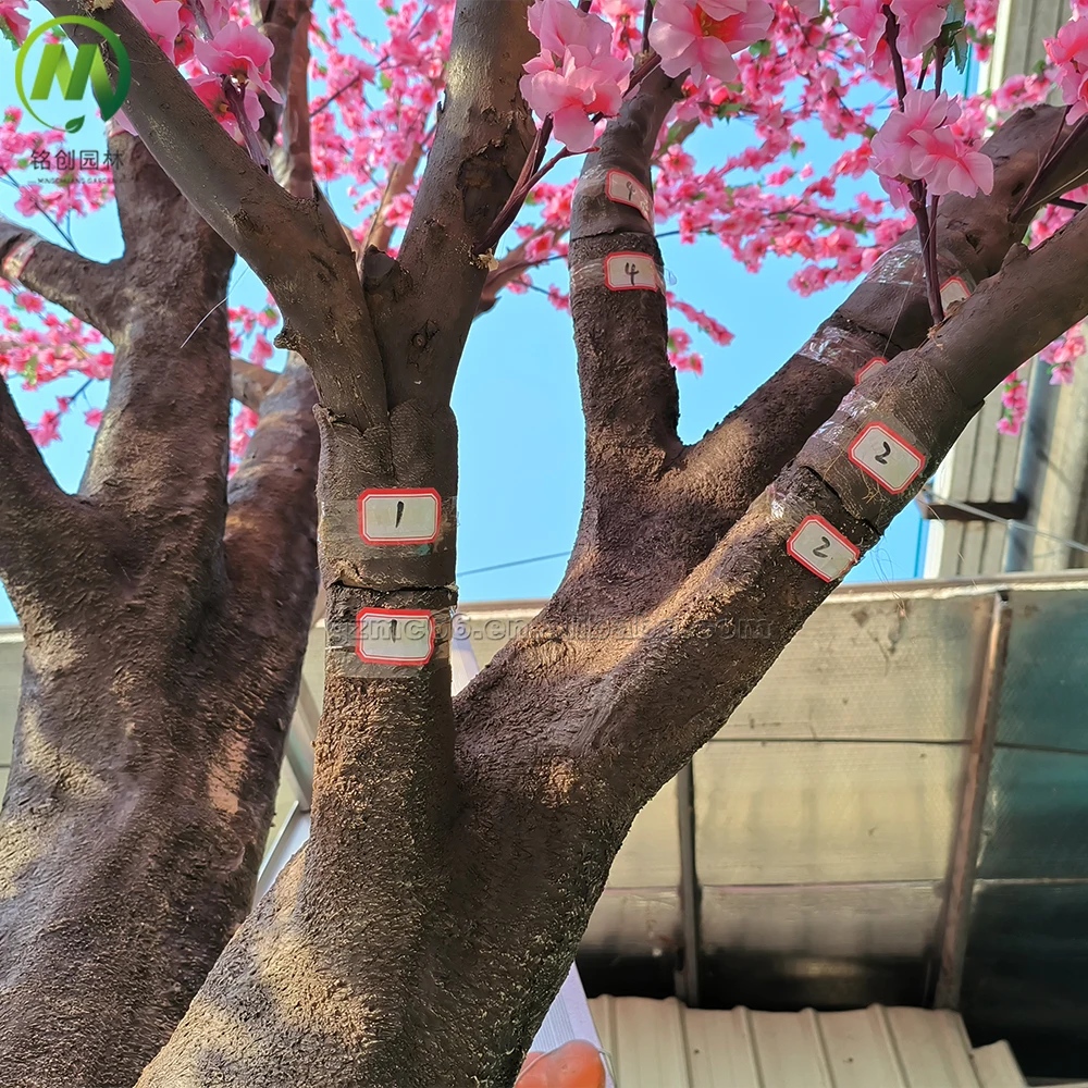 artificial peach blossom tree large artificial flower tree decorative trees for home wedding garden landscape