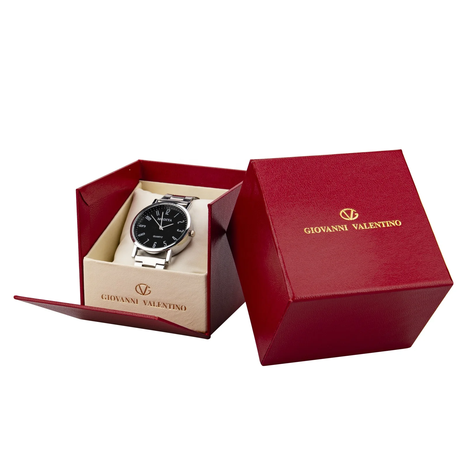 Custom Logo High End Custom Logo Kraft Paper Boxes Watch Gift Box Rigid Paper Packaging Box for Watch Paper Board Handmade HX
