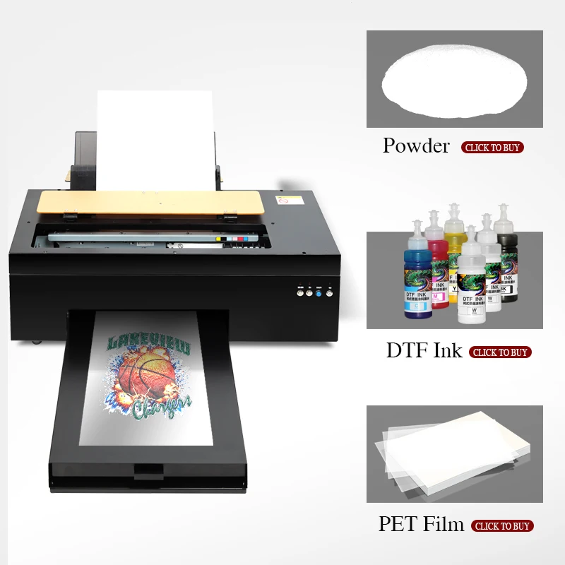 New arriver 10.3 software Desktop Small A3 A4 Size Printer DTF 1390 L1800 print head For PET Film Printing