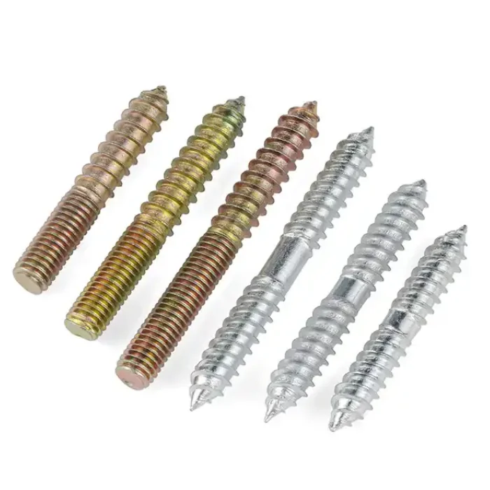 Factory customize  PTFE xylan coating hanger bolt stainless steel double thread