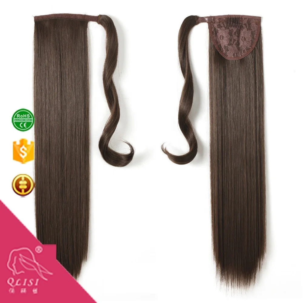 
Easy to wear synthetic hair ponytail long straight ponytail draw string ponytail 