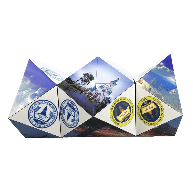 
2020 Новое поступление, рекламный индивидуальный складной магнитный магический куб в форме алмаза 7 см 