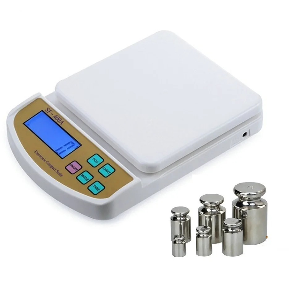 Battery Charging Backlit Rechargeable Digital Food Weighing Scale Compact Kitchen Scales Four-point Type OEM Pattern SF-400A